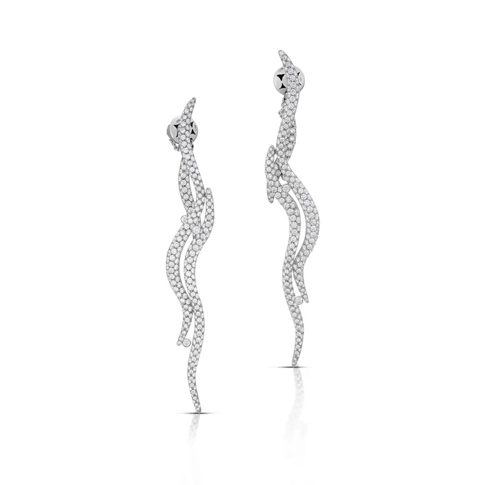 1284 Carat Freeform Diamond Fashion Earrings Stephen Silver Earrings