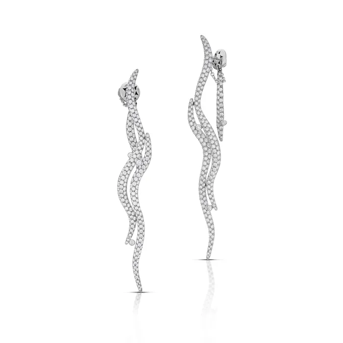1284 Carat Freeform Diamond Fashion Earrings Stephen Silver Earrings