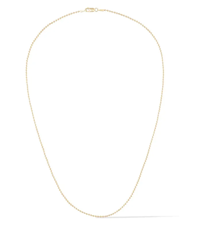 14 Karat Yellow Gold Itsy Ball Chain Necklace RACHEL LYNN CHICAGO Necklaces