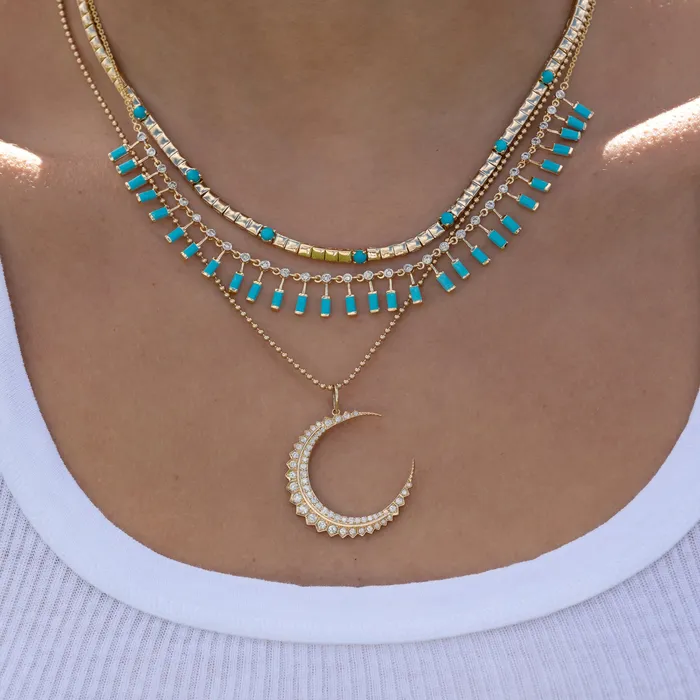 14 Karat Yellow Gold Itsy Ball Chain Necklace RACHEL LYNN CHICAGO Necklaces