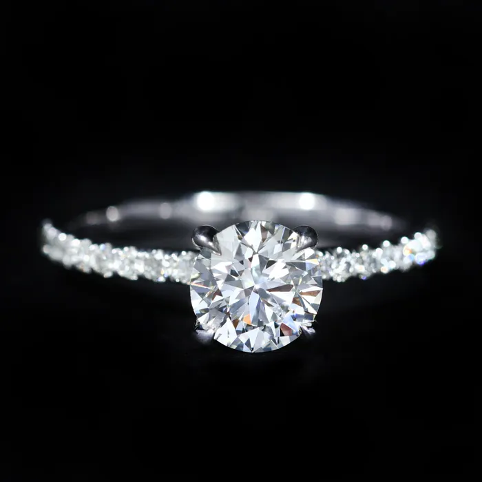 14K White Gold GIA 108 Carat Round Brilliant Cut Diamond Solitaire Engagement Ring JS Simmons Diamond Consultants Rings
