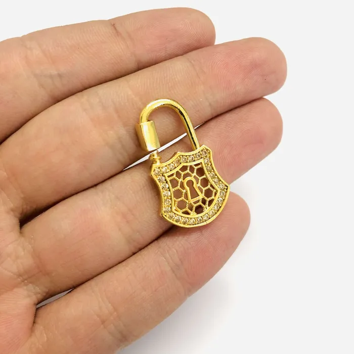 24Kt Gold Plated Brass Carabiner Clasp Micro Pave Carabiner Screw Clasp Peppy Beads PreStyled Sets 24Kt Gold Plated Brass Carabiner Clasp Micro Pave Carabiner Screw Clasp Peppy Beads PreStyled Sets