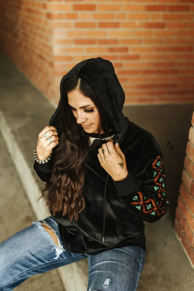2FLY Earrings MIDNIGHT TRAIL HOODED JACKET