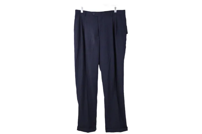 A Santomi NEW A Santomi Navy Blue Dress Pant 36X32 Rings