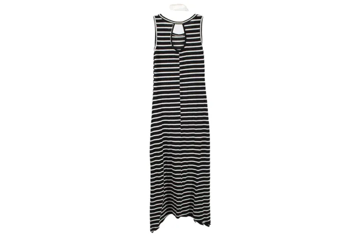 Acemi Rings Acemi Black White Striped Maxi Dress S