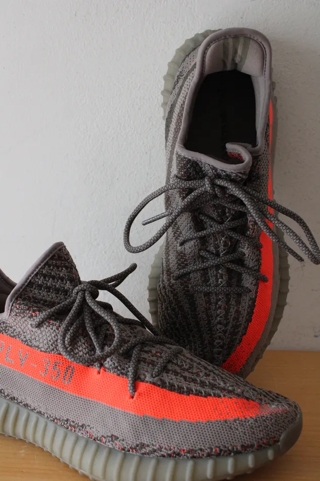 Adidas Adidas Yeezy Boost 350 Beluga Gray Orange Sneakers Size 13 Earrings