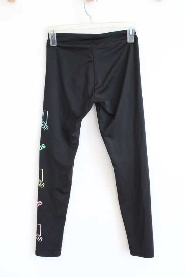 Adidas Black Athletic Leggings Youth L 14 Adidas Rings