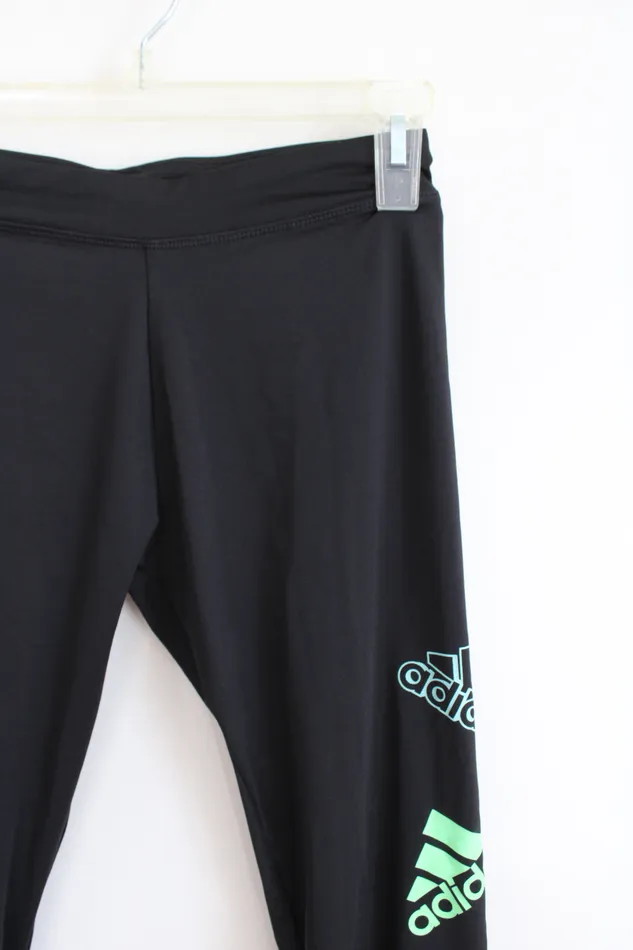 Adidas Black Athletic Leggings Youth L 14 Adidas Rings
