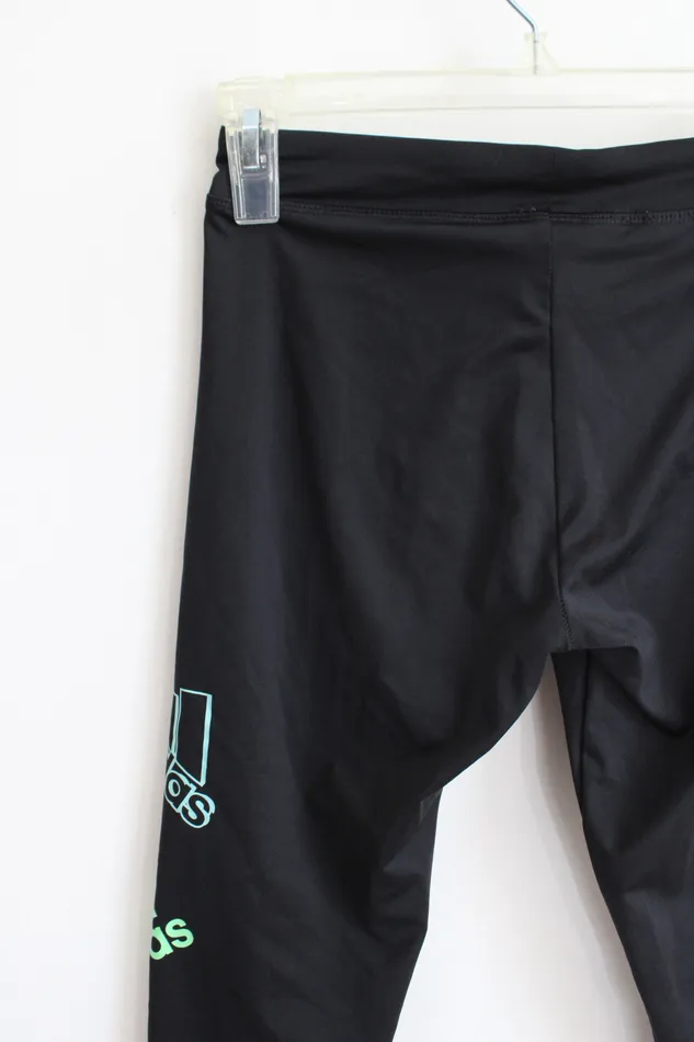Adidas Black Athletic Leggings Youth L 14 Adidas Rings