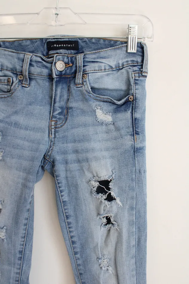 Aeropostale Earrings Aeropostale Distressed Low Rise Jegging Jeans 0 Short
