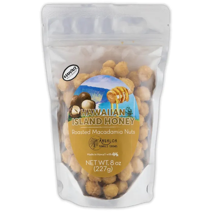 AHUALOAFARMS Ahualoa Hawaiian Island Honey Macadamia Nuts 8 oz Earrings