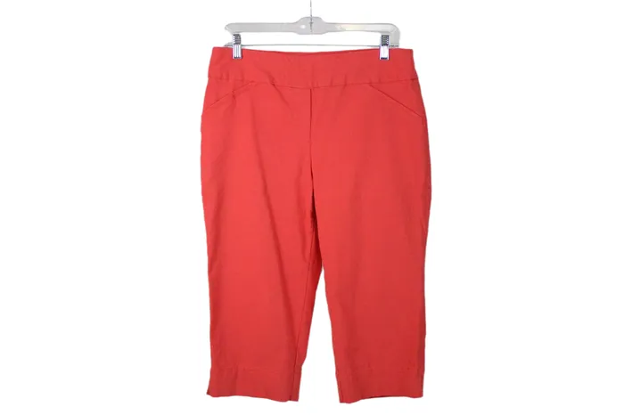 Alfred Dunner Coral Capri Pants 10 Alfred Dunner Earrings