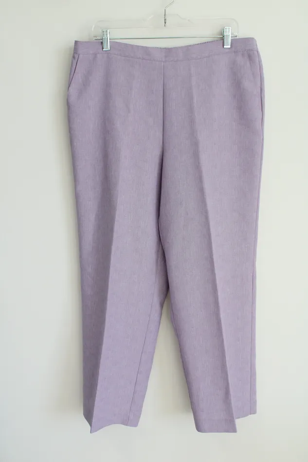 Alfred Dunner Purple Pant 16 Alfred Dunner Earrings