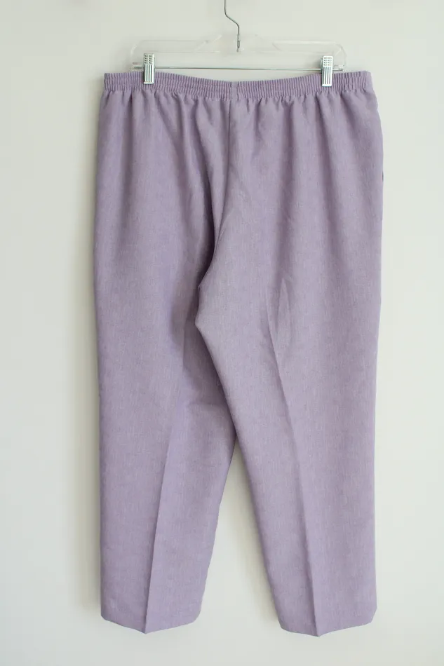 Alfred Dunner Purple Pant 16 Alfred Dunner Earrings