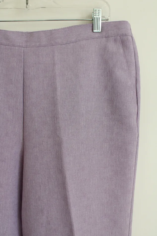 Alfred Dunner Purple Pant 16 Alfred Dunner Earrings