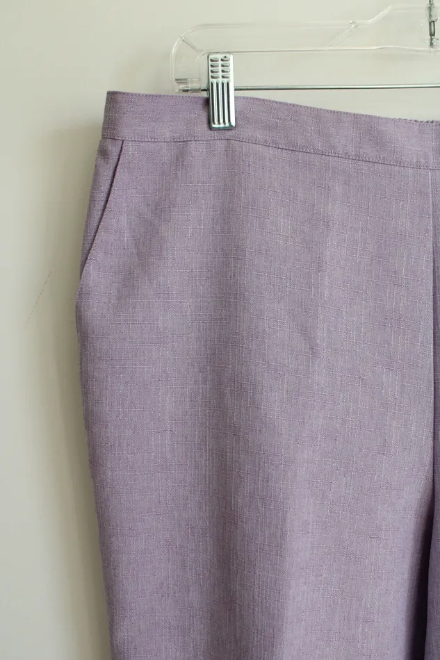 Alfred Dunner Purple Pant 16 Alfred Dunner Earrings