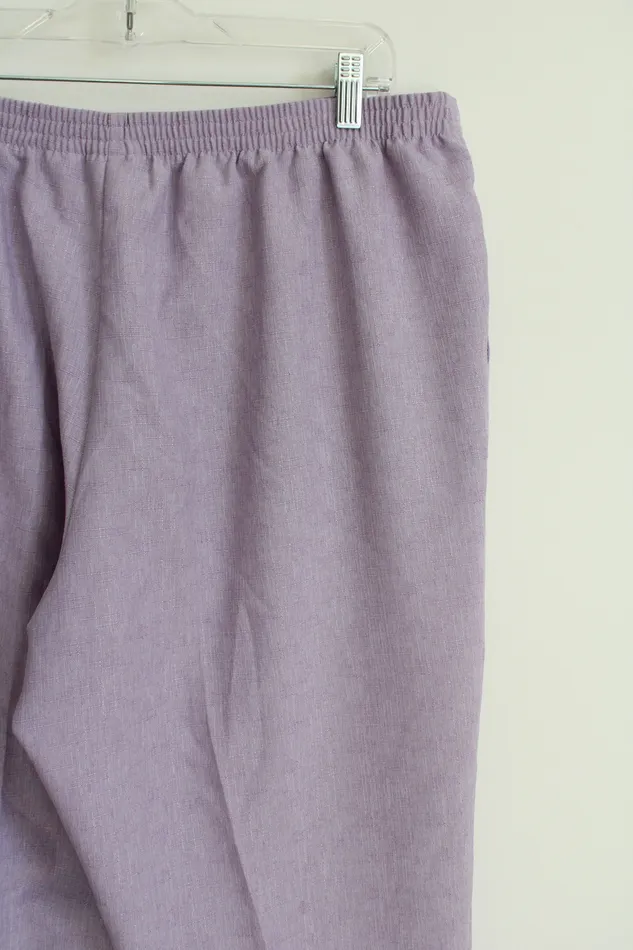 Alfred Dunner Purple Pant 16 Alfred Dunner Earrings