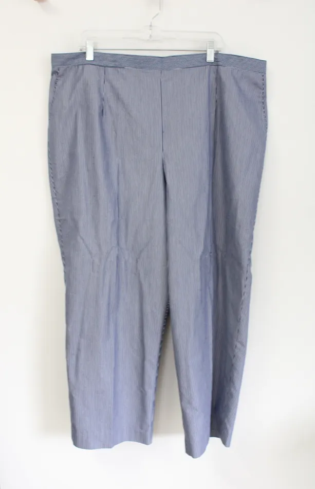 Alfred Dunner Rings NEW Alfred Dunner Blue White Striped Pants 24W