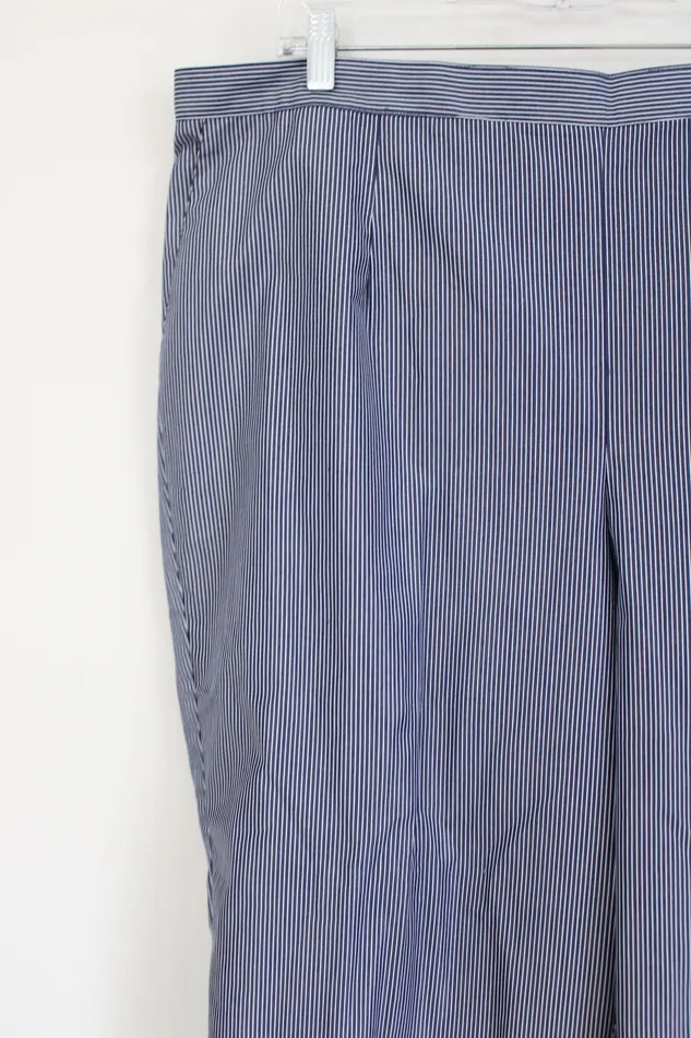 Alfred Dunner Rings NEW Alfred Dunner Blue White Striped Pants 24W