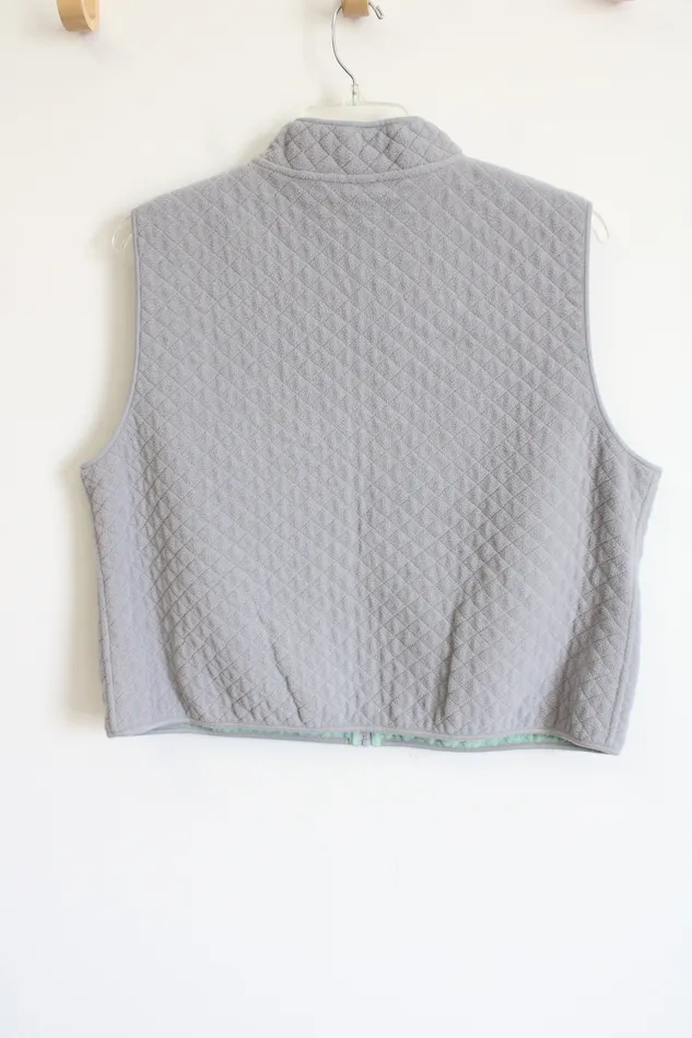 Alfred Dunner Soft Gray Vest XL Petite Alfred Dunner Earrings