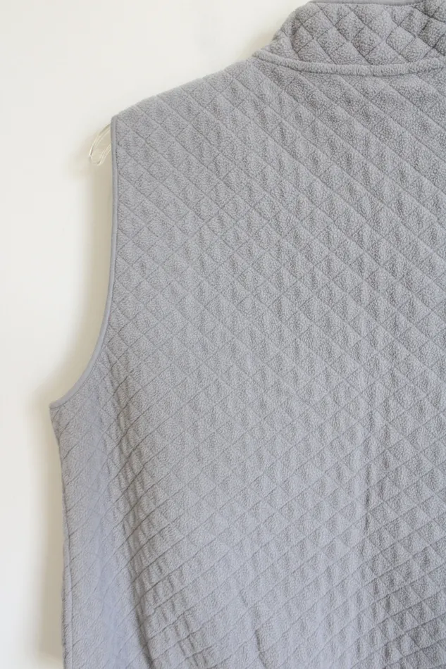 Alfred Dunner Soft Gray Vest XL Petite Alfred Dunner Earrings