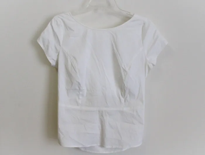 Ann Taylor LOFT Necklaces Ann Taylor Petite White Cross Back Top 10 Petite