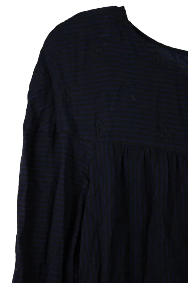 Ann Taylor LOFT Rings LOFT Blue Black Blouse M