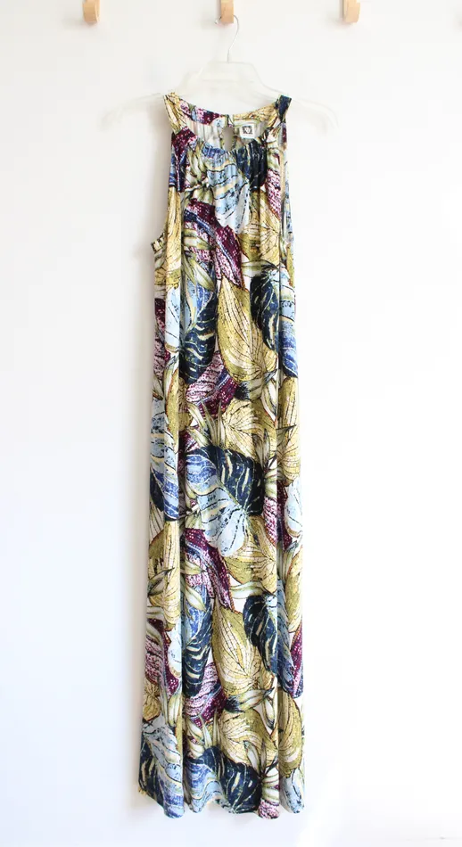 Anne Klein MultiColored Patterned Halter Neck Maxi Dress 14 Anne Klein Earrings