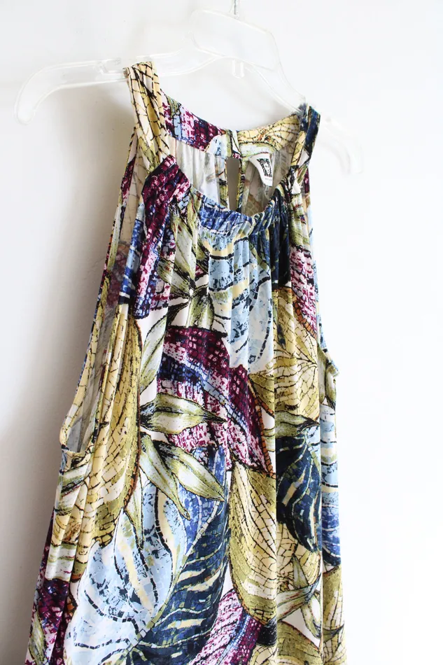 Anne Klein MultiColored Patterned Halter Neck Maxi Dress 14 Anne Klein Earrings