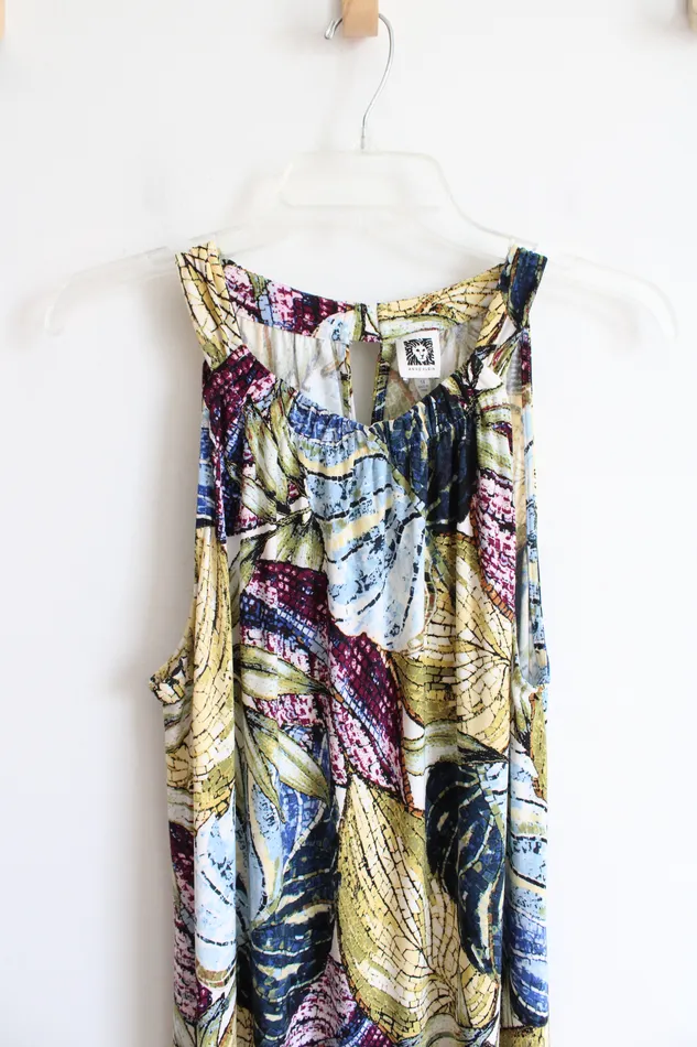 Anne Klein MultiColored Patterned Halter Neck Maxi Dress 14 Anne Klein Earrings