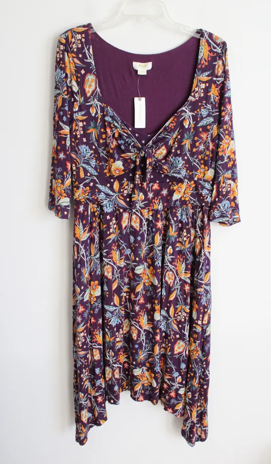 Anthropologie Earrings NEW Maeve By Anthropologie Beloved Burgundy Dress XL