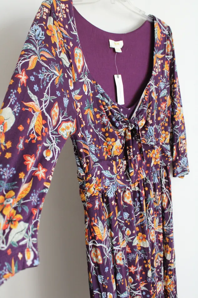 Anthropologie Earrings NEW Maeve By Anthropologie Beloved Burgundy Dress XL