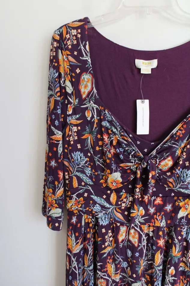 Anthropologie Earrings NEW Maeve By Anthropologie Beloved Burgundy Dress XL