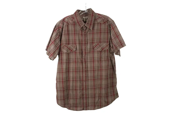 Arizona Earrings Arizona Brown Red Plaid Shirt L