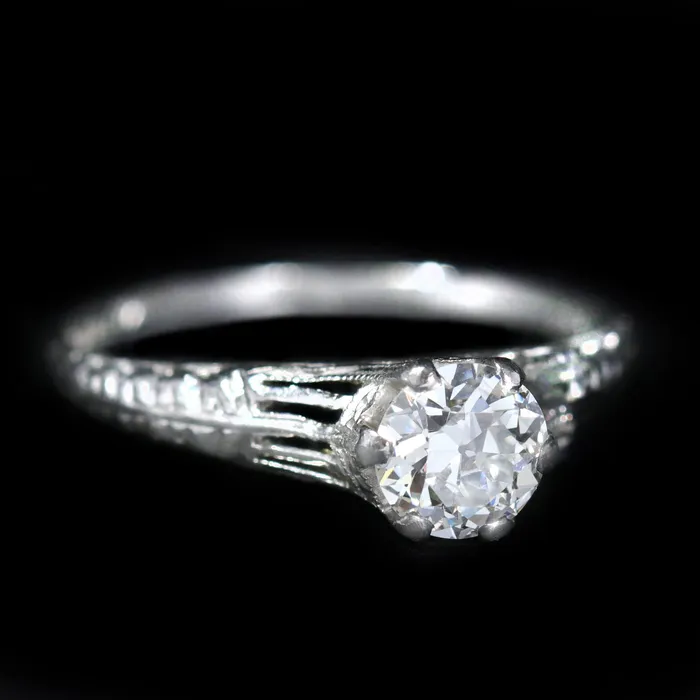Art Deco 060 Carat Old European Cut Diamond Engagement Ring Circa 1924 K Goldschmidt Rings Art Deco 060 Carat Old European Cut Diamond Engagement Ring Circa 1924 K Goldschmidt Rings