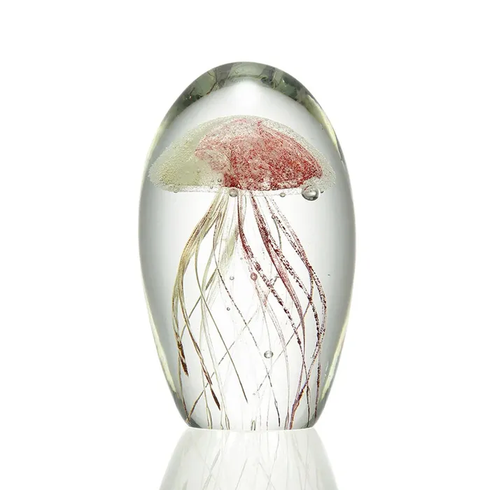 Art Glass Red White Jellyfish SANPACIFICINTL Rings