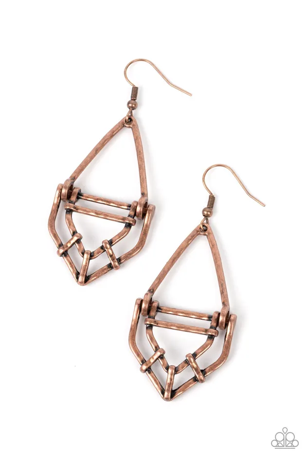 Artisan Apparatus Copper Paparazzi Accessories Earrings