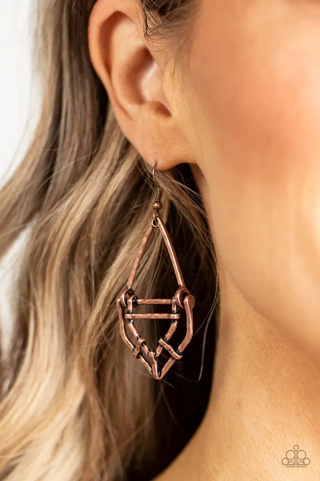 Artisan Apparatus Copper Paparazzi Accessories Earrings