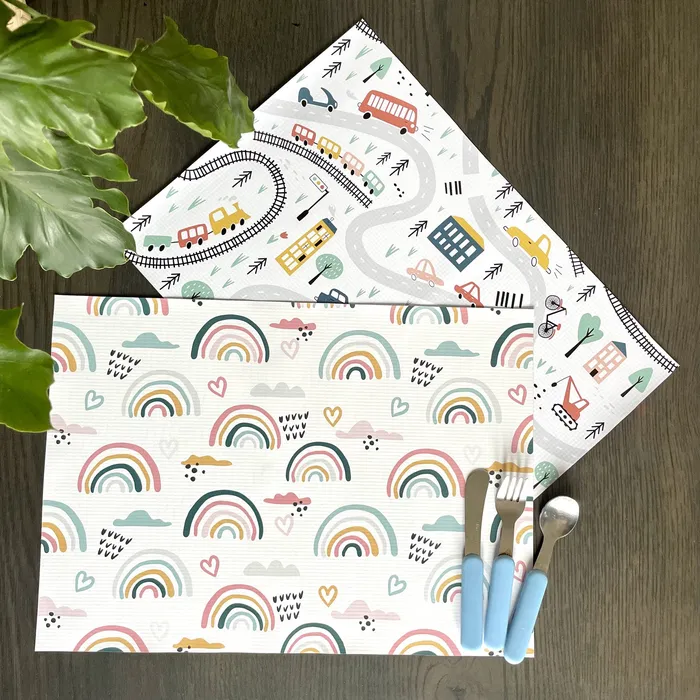 BALI TRADING Necklaces Kids City and Cars Vinyl Placemat