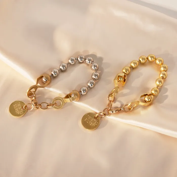 BALL CHAIN Set Twisted Silver Earrings