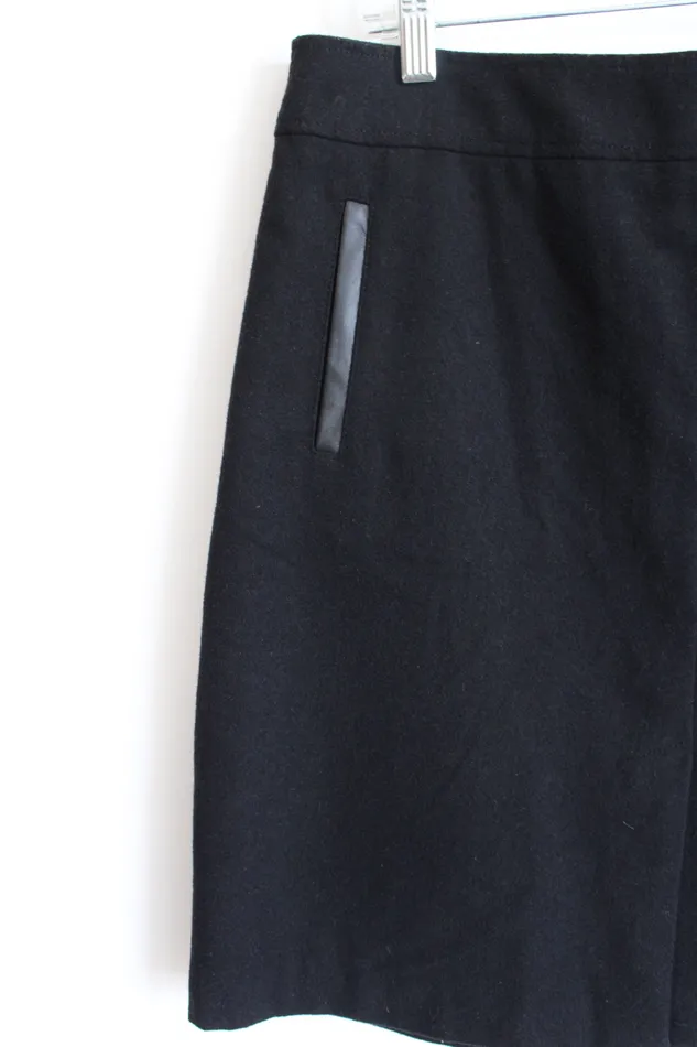 Banana Republic Black Wool Blend Skirt 12 Petite Banana Republic Rings