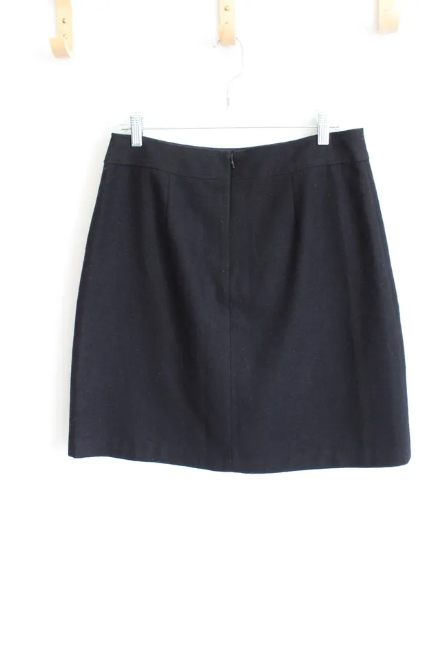 Banana Republic Black Wool Blend Skirt 12 Petite Banana Republic Rings