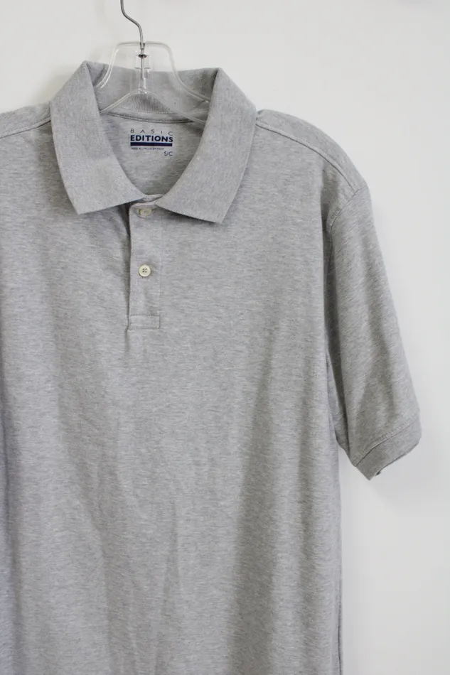 Basic Editions Gray Polo Shirt S Basic Editions Earrings