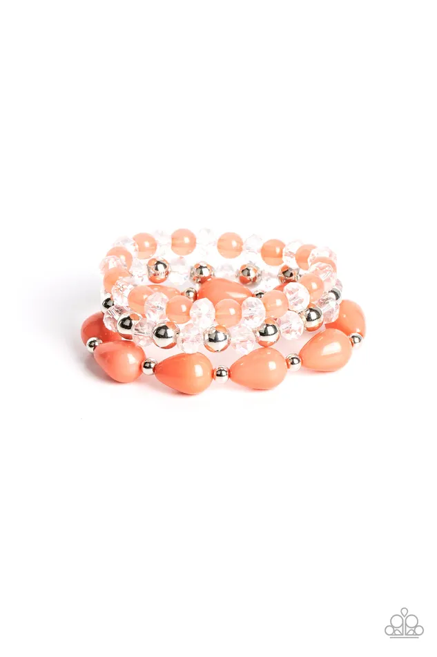 Beachside Brunch Orange Paparazzi Accessories Earrings