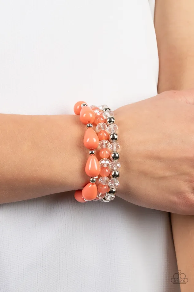 Beachside Brunch Orange Paparazzi Accessories Earrings