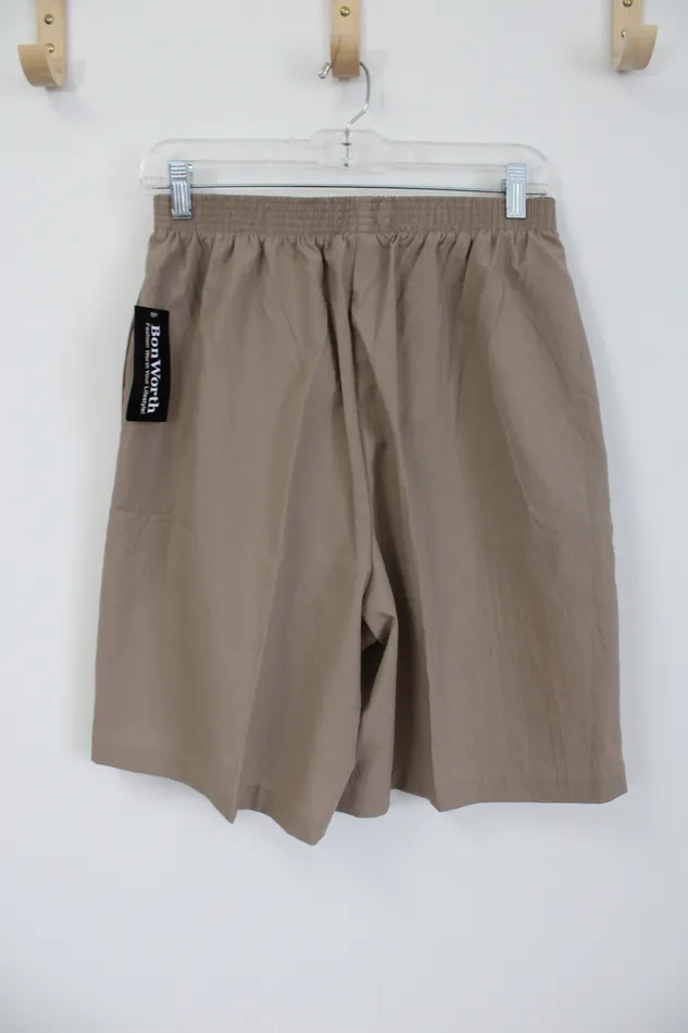 Bonworth Earrings NEW Bonworth Taupe Polyester Shorts M