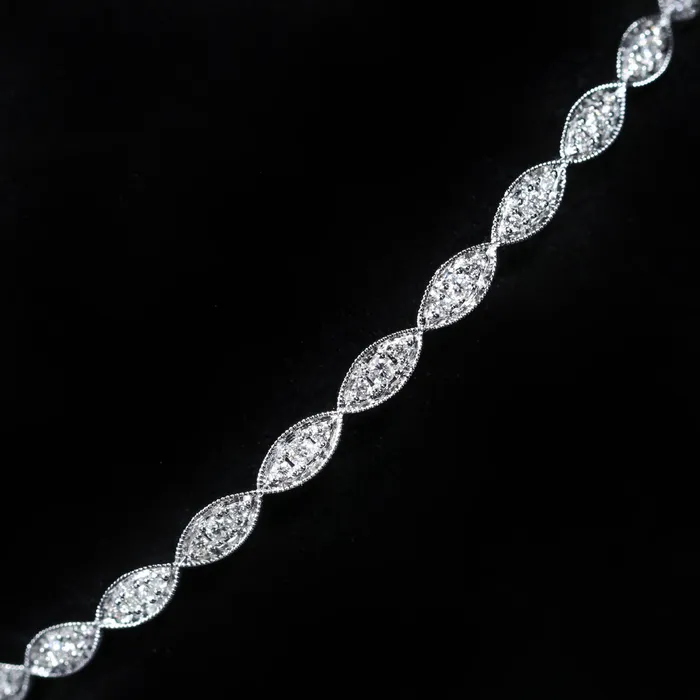 Bracelets 14K White Gold 038 Carat Diamond Bangle Bracelet Diamond South