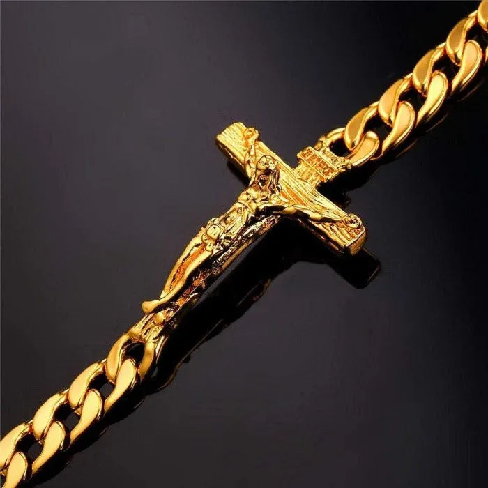Bracelets Mens Cross Bracelet br Savior Lords Guidance