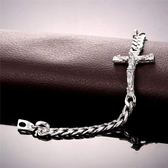 Bracelets Mens Cross Bracelet br Savior Lords Guidance