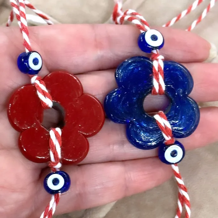 Bracelets Peppy Beads Bracelet Cord BlueWhite Cotton BraceletJewellery Making Cord